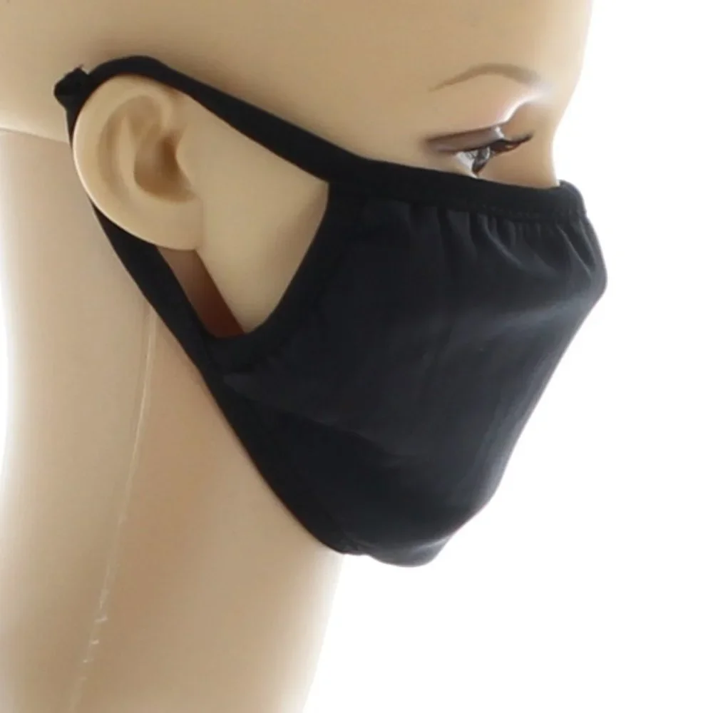 Face Mask Black Washable 3 ct - New